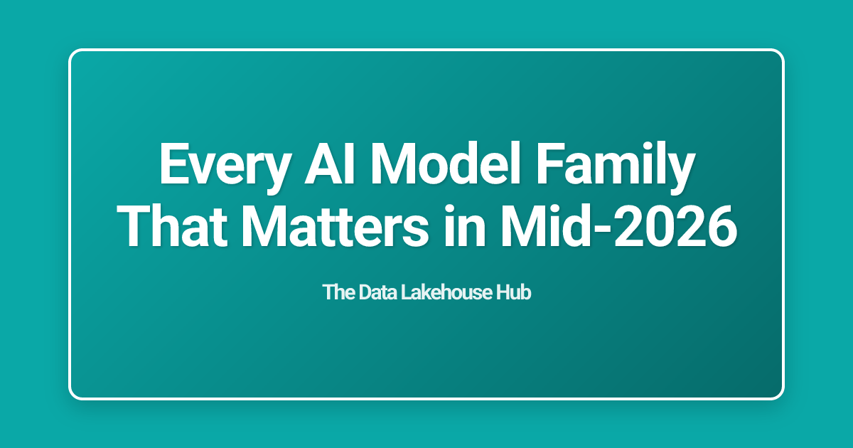 Every AI Model Family That Matters in Mid-2026