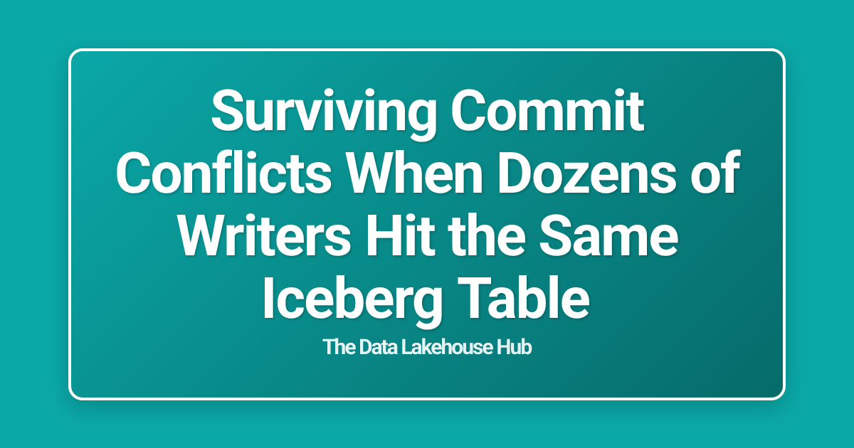 Surviving Commit Conflicts When Dozens of Writers Hit the Same Iceberg Table